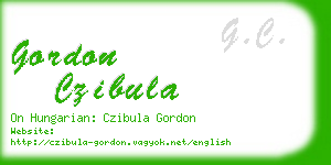 gordon czibula business card